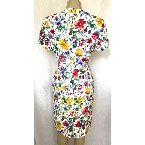 Albert Nipon Skirt Suit 2 pc Set Blazer Jacket Pencil Floral Short Sleev… - Picture 3 of 10